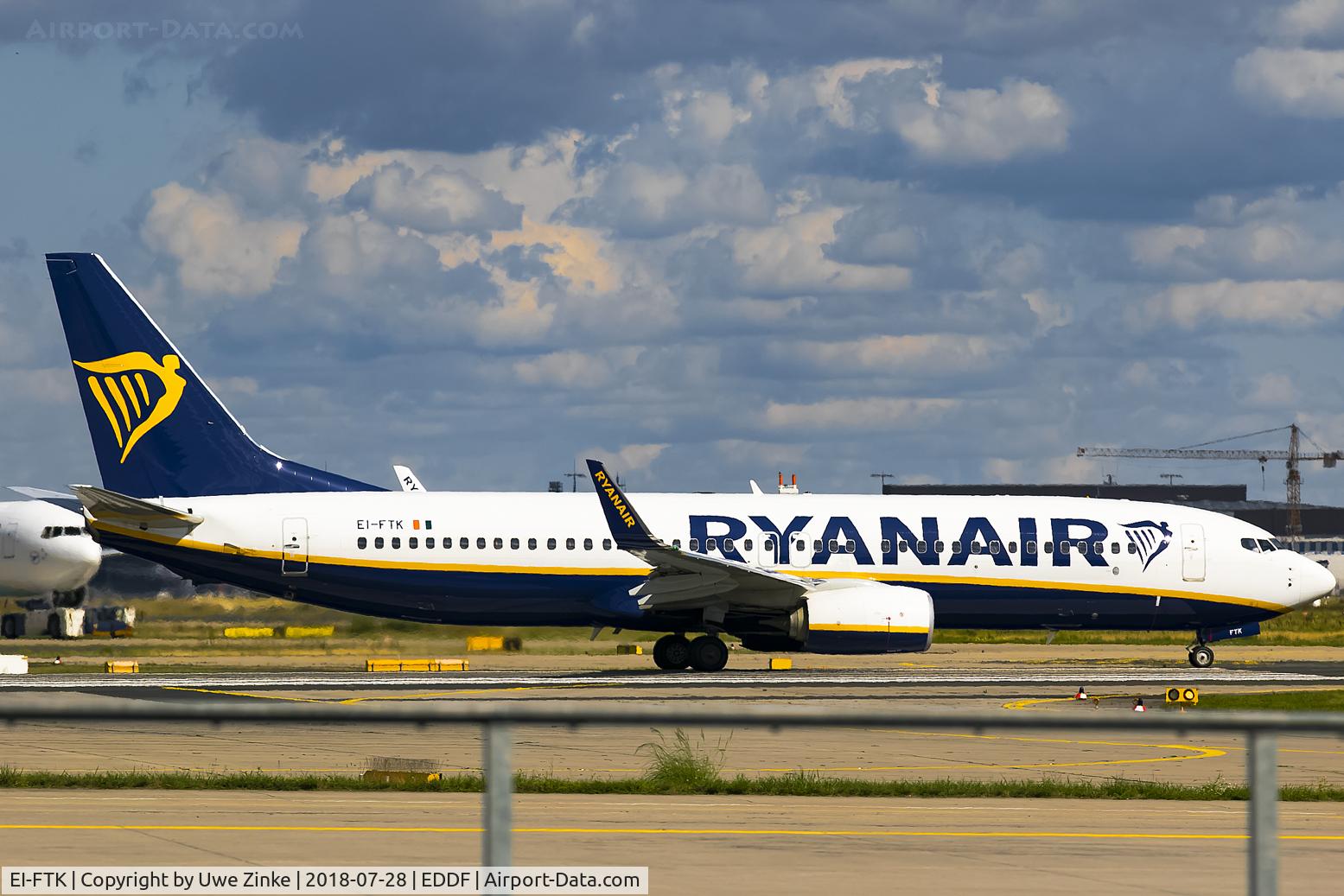 EI-FTK, 2016 Boeing 737-8AS C/N 44761, Runway 18