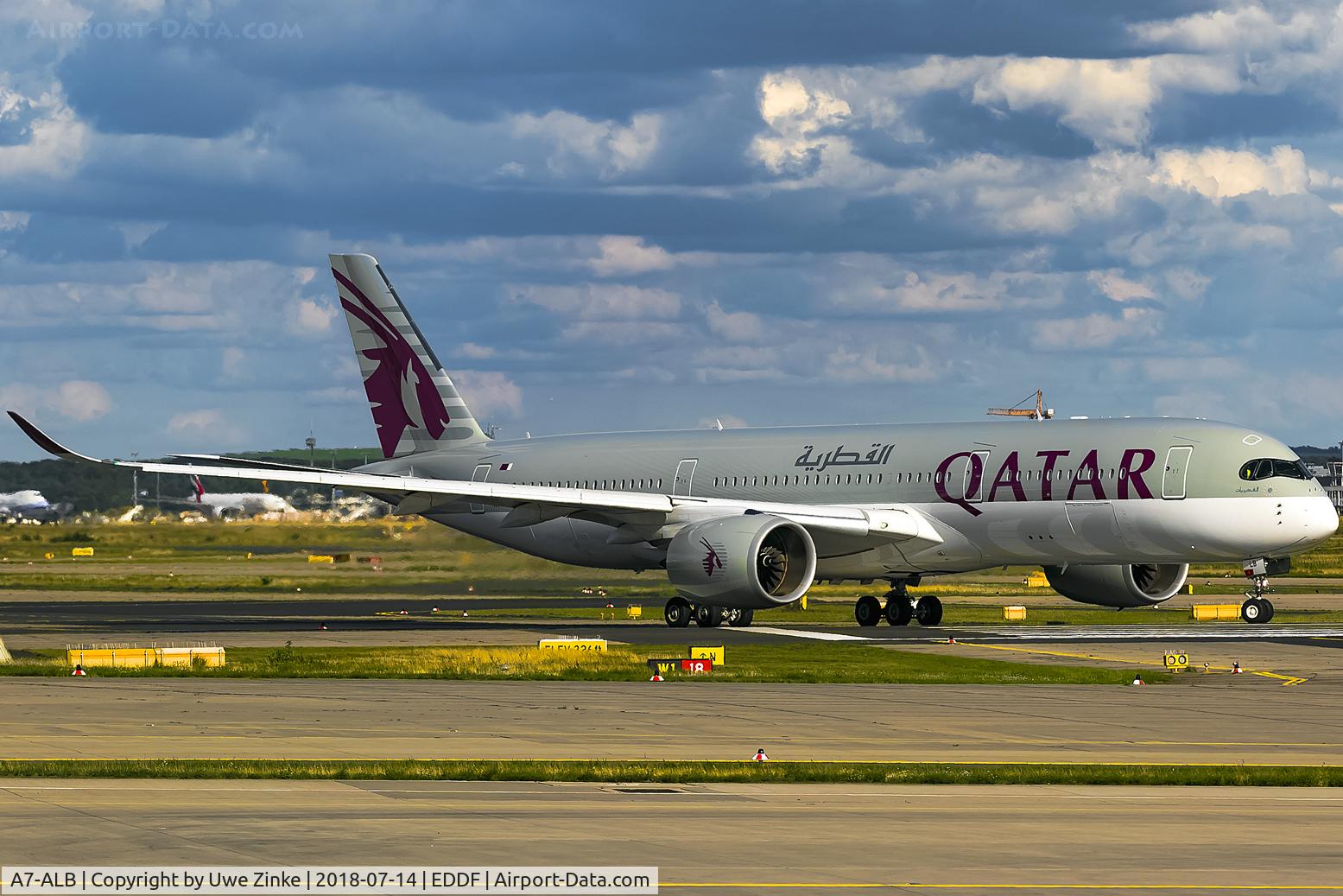 A7-ALB, 2015 Airbus A350-941 C/N 007, evening