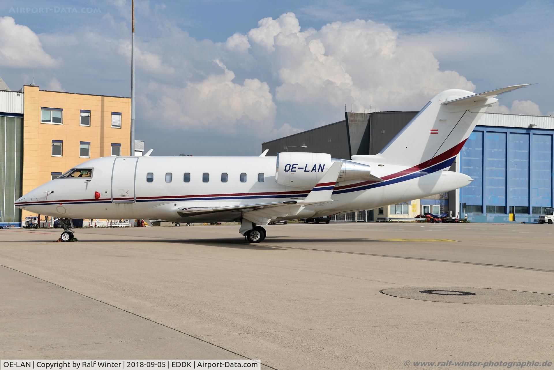 OE-LAN, 2016 Bombardier Challenger 604 (CL-600-2B16) C/N 6088, Bombardier CL-600-2B16 Challenger 650 - MJF MJet GmbH - 6088 - OE-LAN - 05.09.2018 - CGN