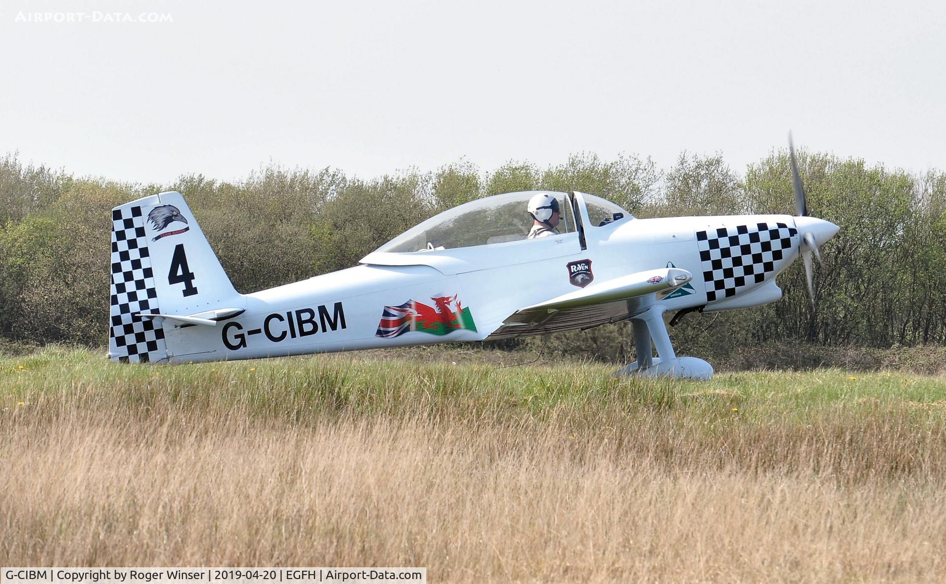 G-CIBM, 2013 Vans RV-8 C/N LAA 303-15083, Resident Vans RV-8, Raven 4 of Team Raven in 2019 display season markings.