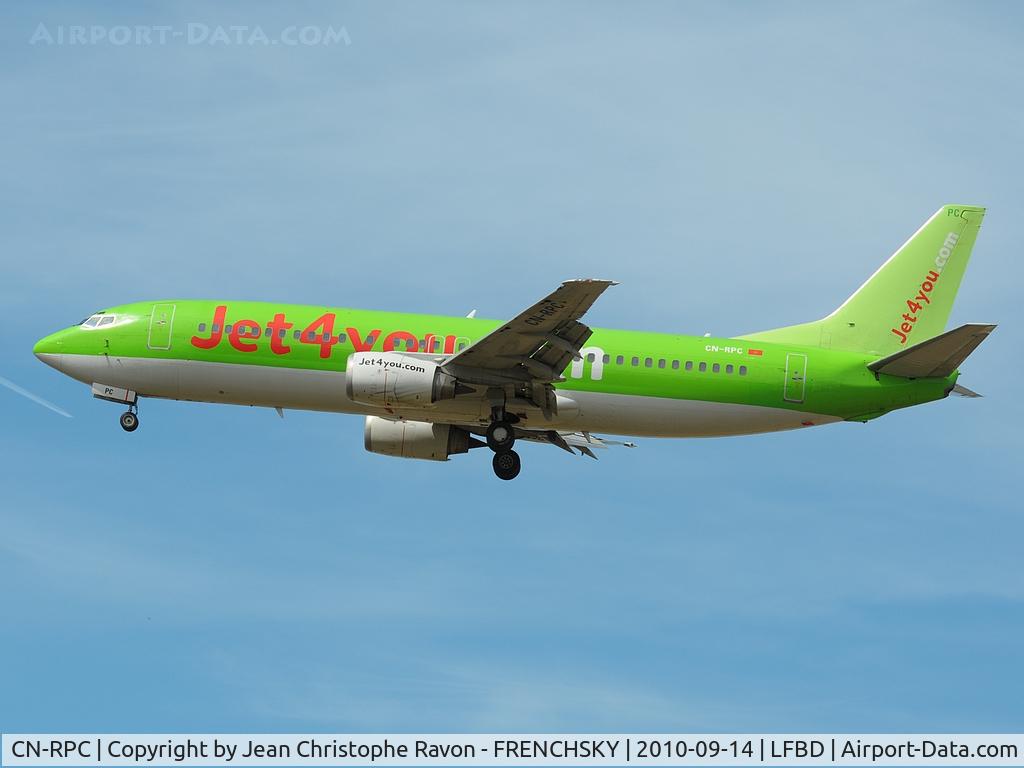 CN-RPC, 1989 Boeing 737-4K5 C/N 24125, Jet4you landing runway 23