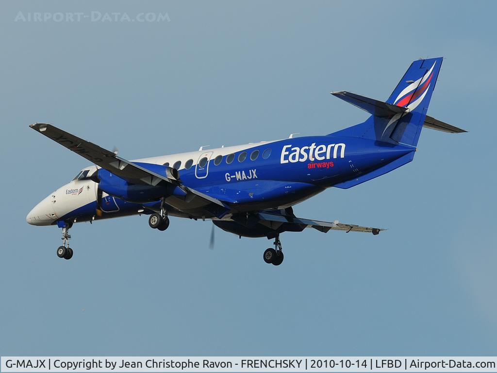 G-MAJX, 1997 British Aerospace Jetstream 41 C/N 41098, Eastern Airways from Dijon landing runway 23