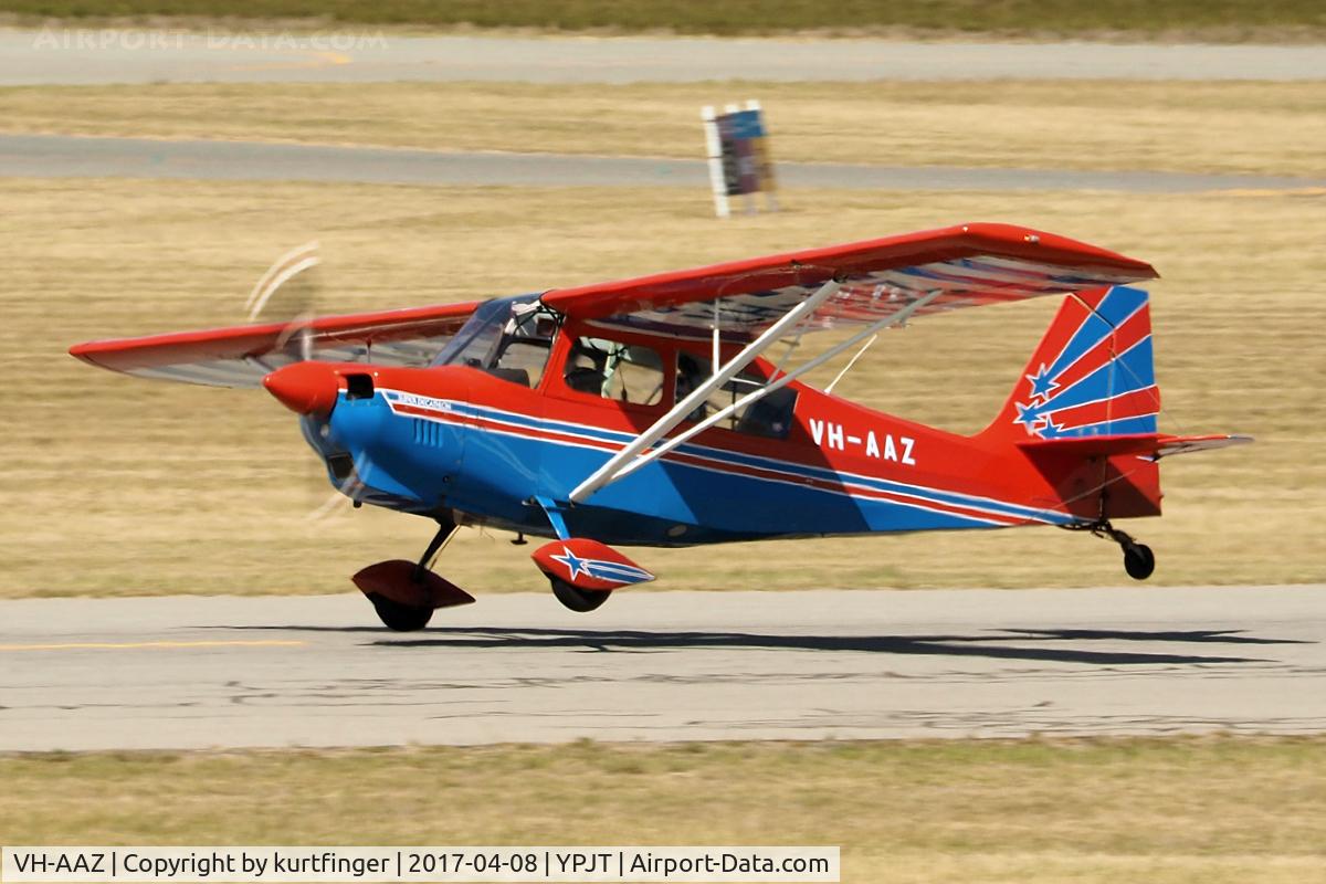VH-AAZ, 1995 American Champion 8KCAB Decathlon C/N 752-95, American Champion Aircraft corp 8KCAB. VH-AAZ Jandakot airport 08/04/17.