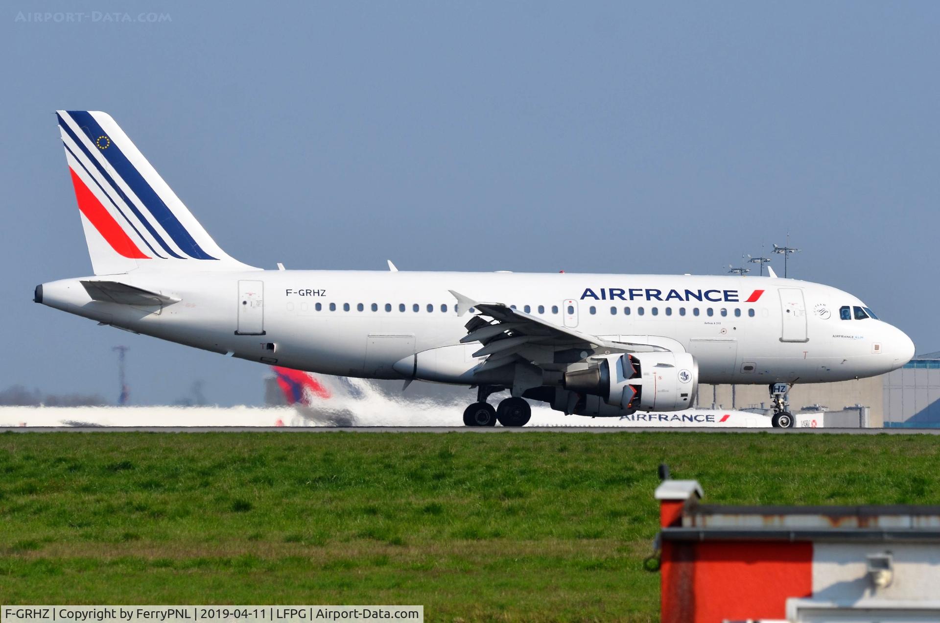 F-GRHZ, 2001 Airbus A319-111 C/N 1622, Air France A319 arrival