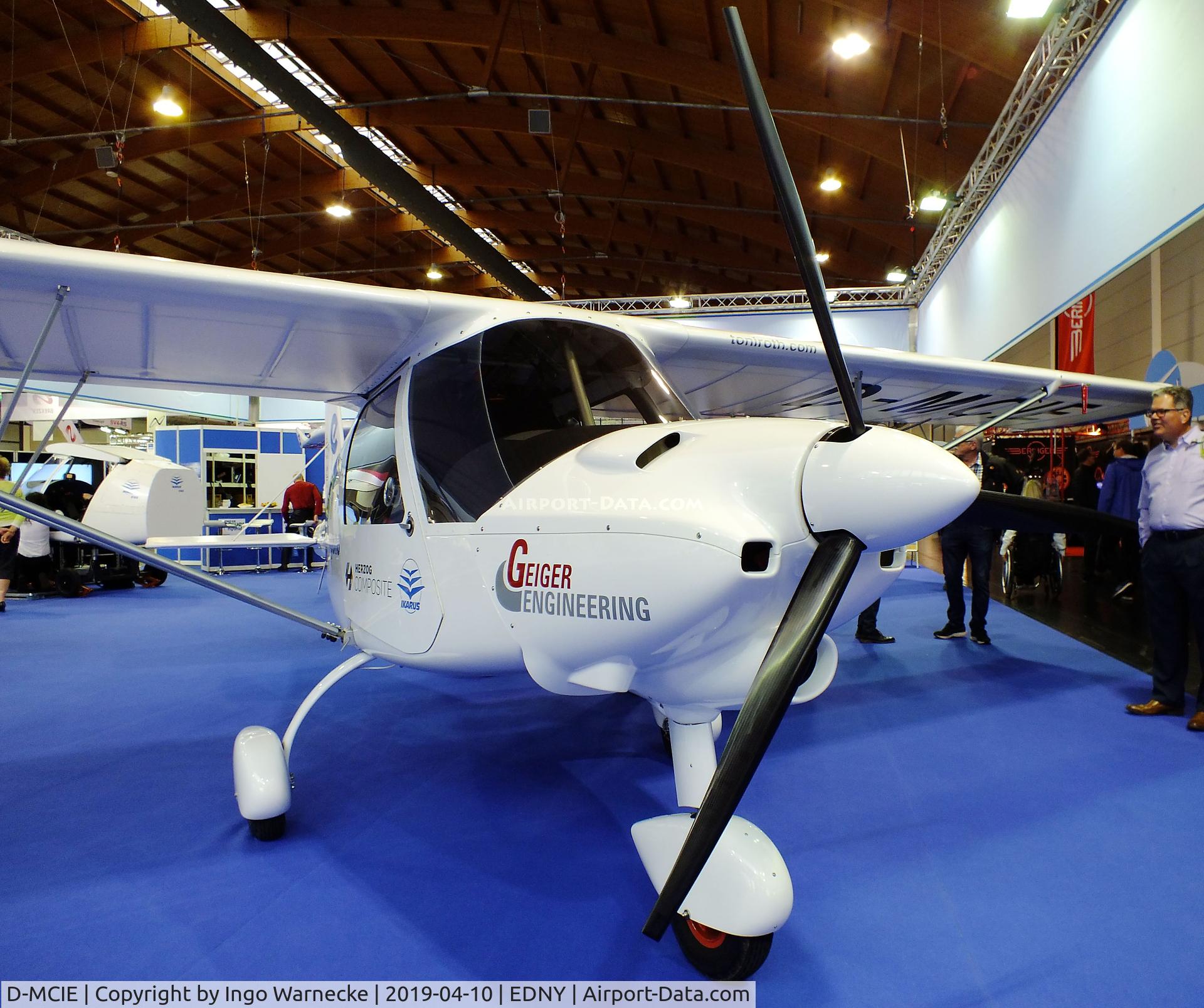 D-MCIE, Comco Ikarus C42CS Cyclone C/N not found_d-mcie, Comco Ikarus C42CS with Geiger electric motor at the AERO 2019, Friedrichshafen