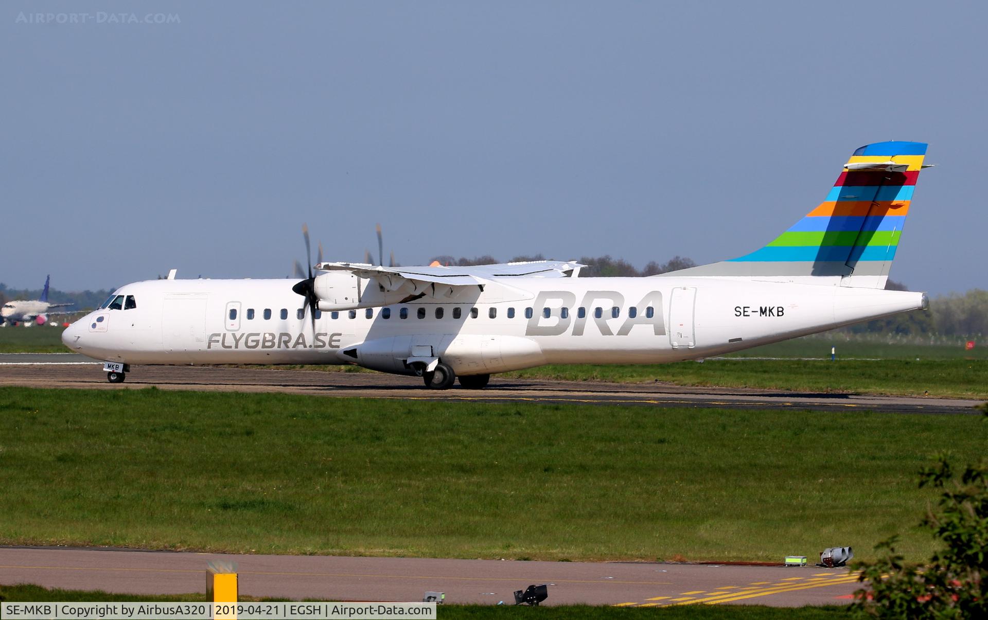 SE-MKB, 2015 ATR 72-212A C/N 1308, Departing for Rwy 09