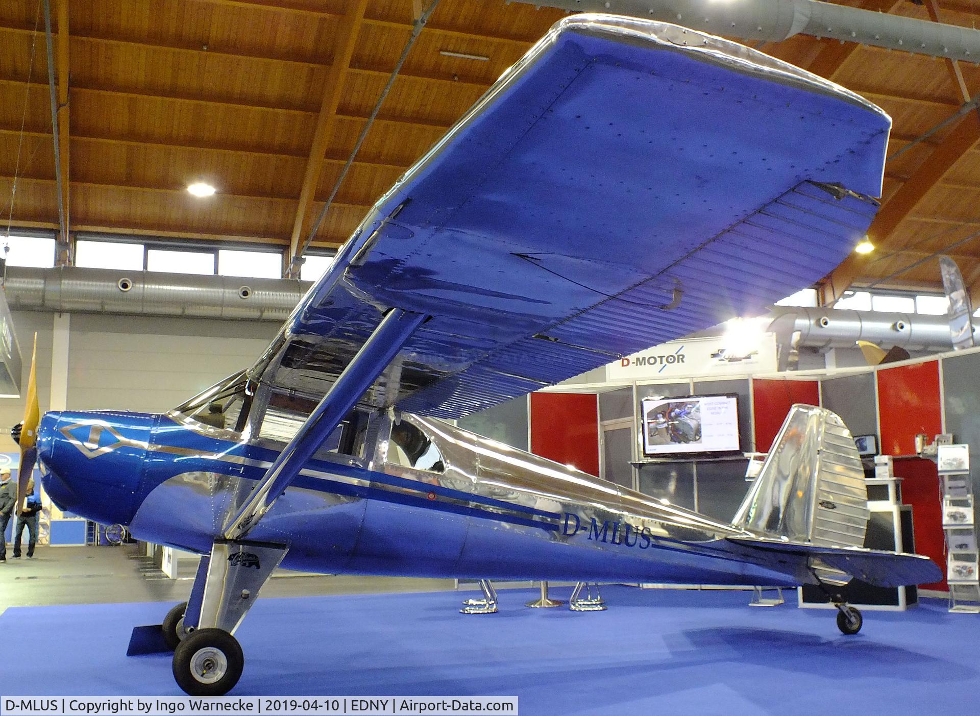 D-MLUS, 2019 Luscombe Aircraft Germany 8G Slivaire C/N not found_d-mlus, Luscombe Aircraft Germany Luscombe 8 UL at the AERO 2019, Friedrichshafen