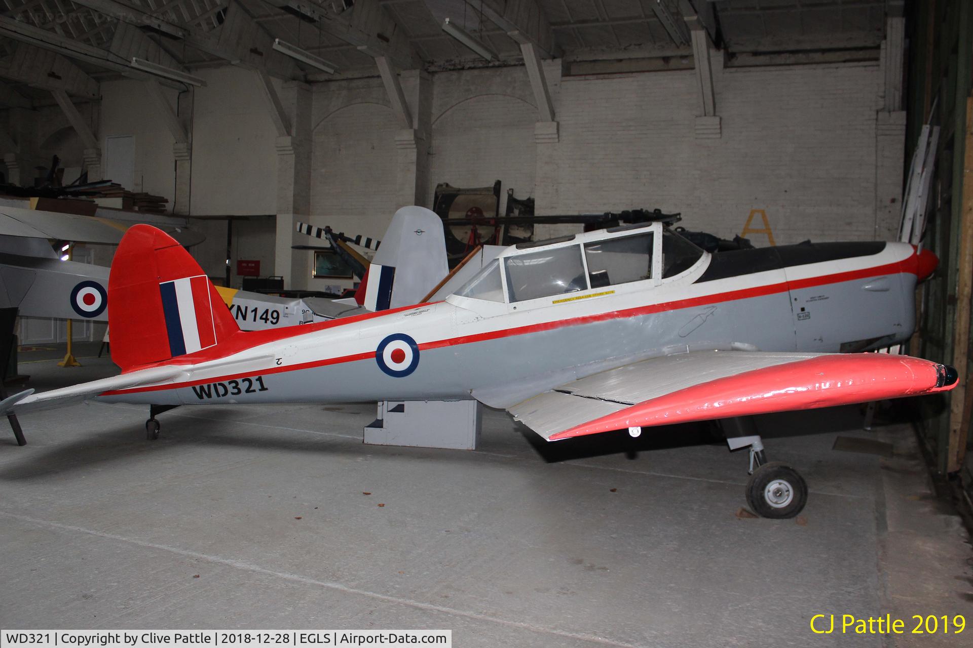 WD321, 1955 De Havilland DHC-1 Chipmunk 22 (Lycoming) C/N C1/0258, - on display at the Boscombe Down Aviation Collection at Old Sarum, EGLS.