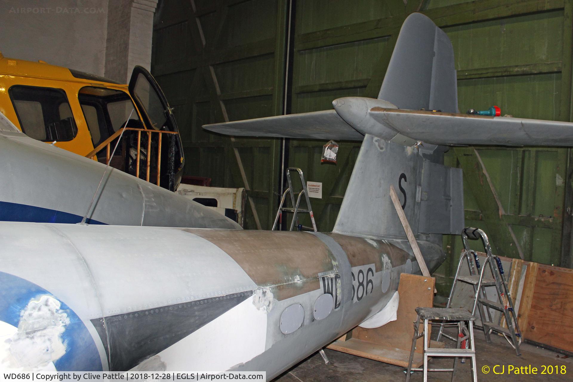 WD686, 1952 Gloster Meteor NF.11 C/N Not found WD686, - Preserved at the Boscombe Down Aviation Collection (BDAC) at Old Sarum Airfield , EGLS.