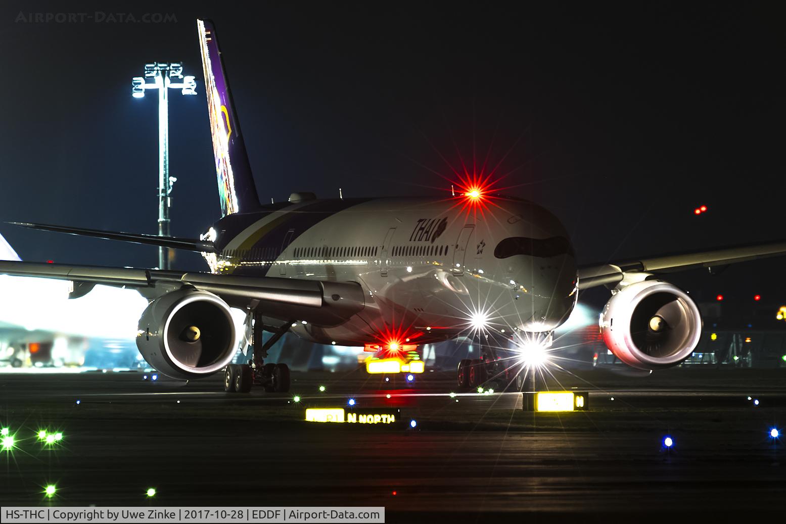HS-THC, 2016 Airbus A350-941 C/N 050, late evening