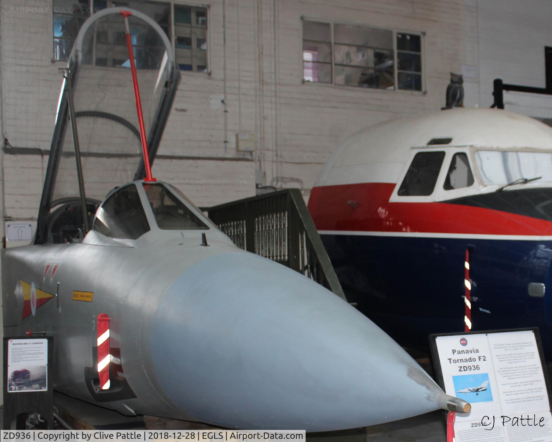ZD936, 1985 Panavia Tornado F.2 C/N AS005, Cockpit - on display at the Boscombe Down Aviation Collection (BDAC) at Old Sarum Airfield , EGLS. Ex St Athan and 229 OCU.