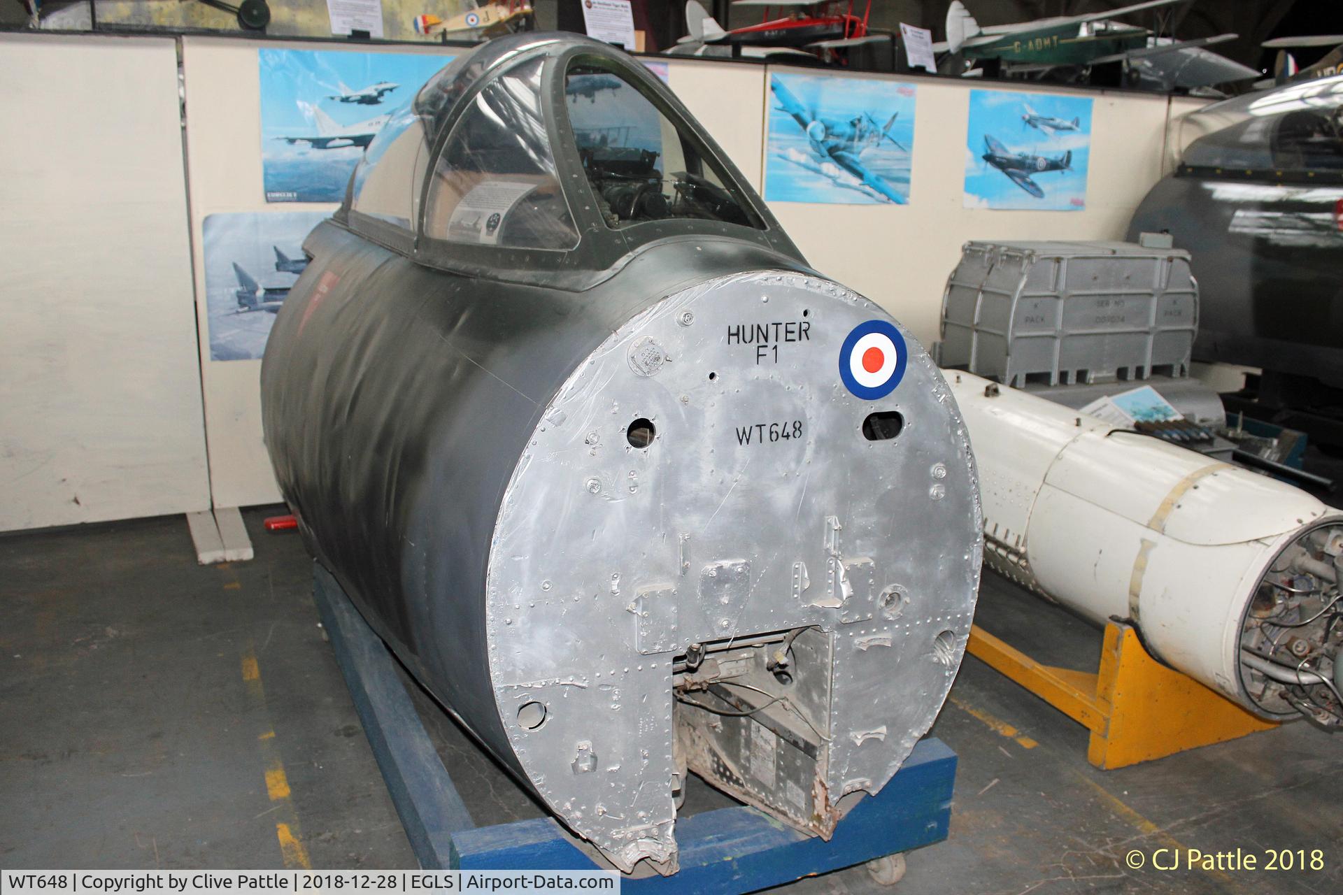 WT648, 1954 Hawker Hunter F.1 C/N 41H/665483, Cockpit - Preserved at the Boscombe Down Aviation Collection (BDAC) at Old Sarum Airfield , EGLS. Previously at St Athan.