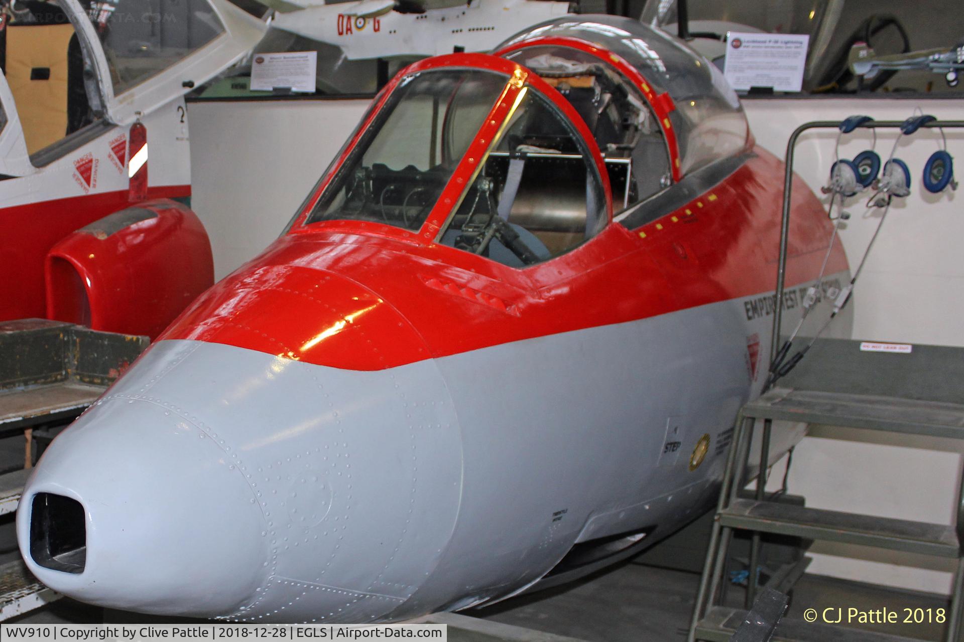 WV910, Hawker Sea Hawk FGA.4 C/N AW.6125, Cockpit - Preserved at the Boscombe Down Aviation Collection (BDAC) at Old Sarum Airfield , EGLS.