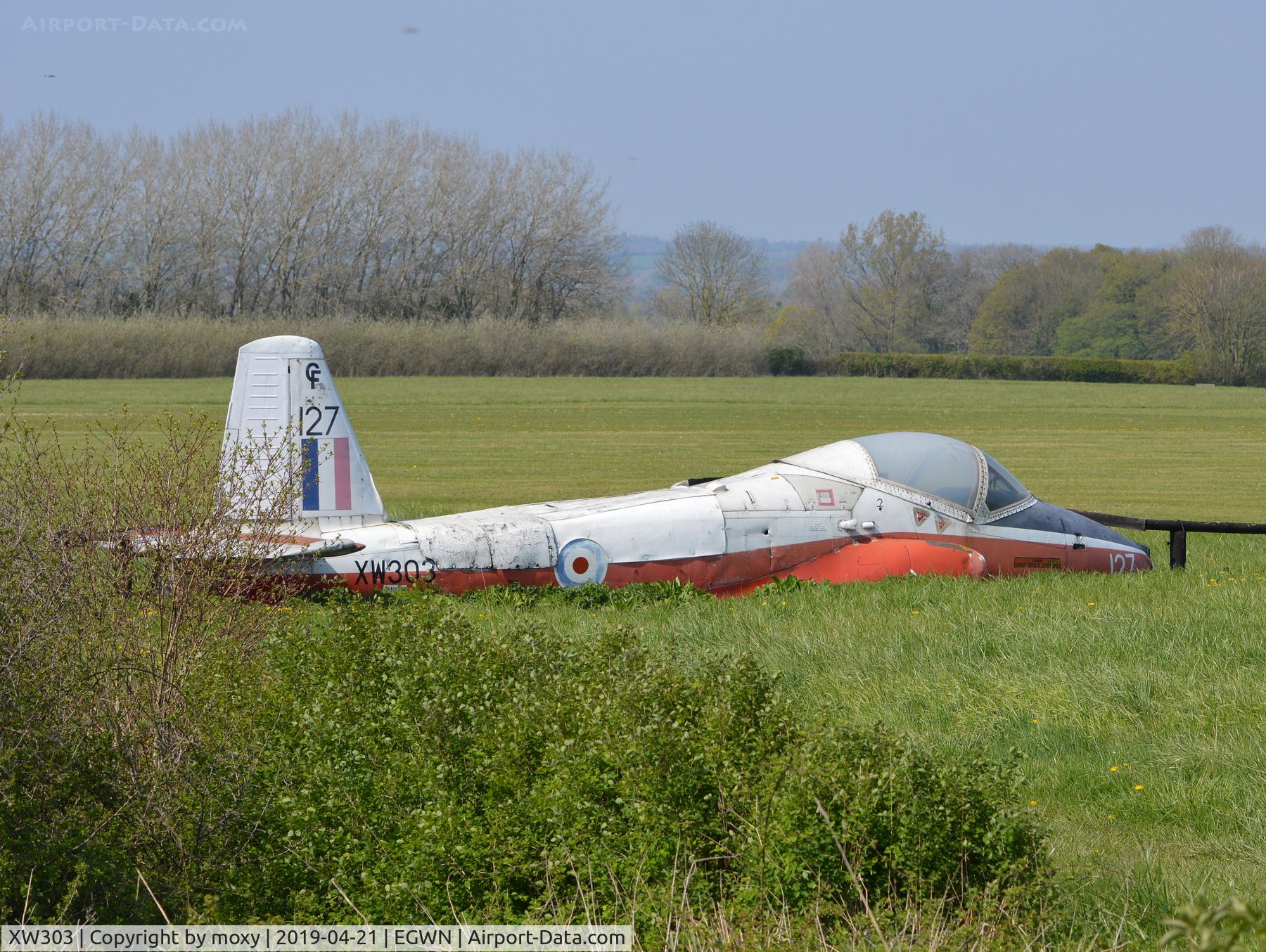 XW303, 1970 BAC 84 Jet Provost T.5A C/N EEP/JP/967, BAC 84 Jet Provost T.5A used as horse jump at RAF Halton.