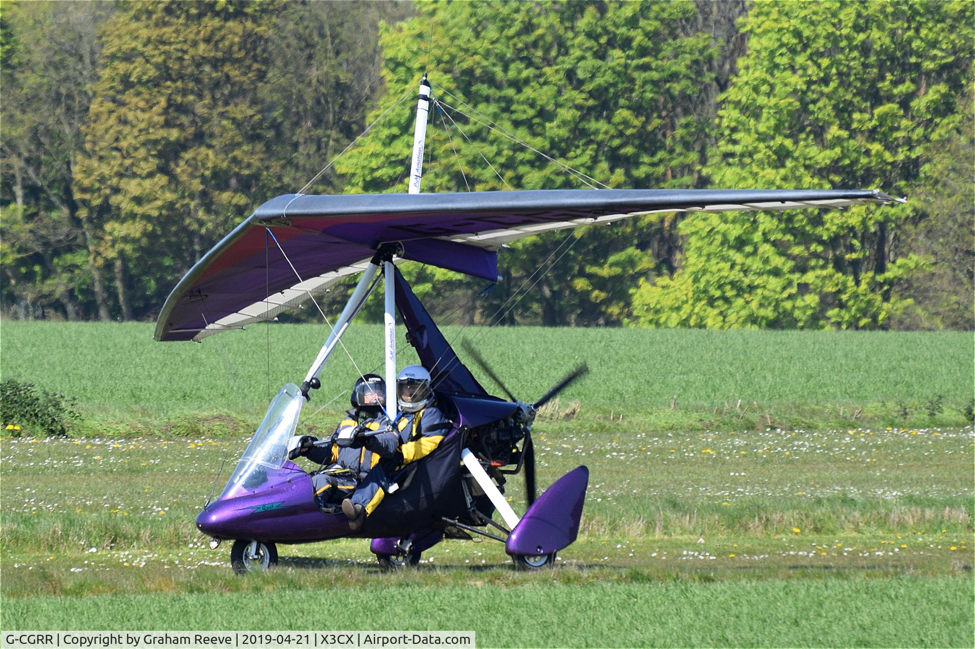 G-CGRR, 2010 P&M Aviation Pegasus Quik C/N 8541, Just landed at Northrepps.