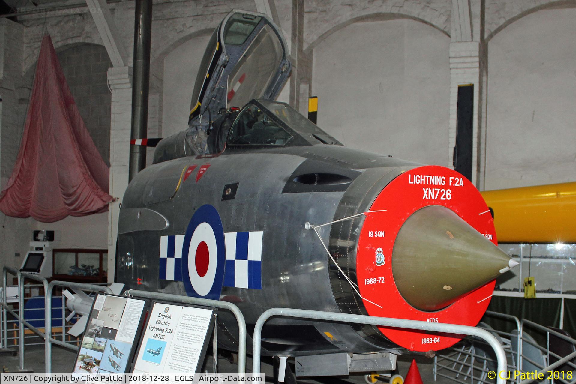 XN726, 1961 English Electric Lightning F.2A C/N 95098, Cockpit - on display at the Boscombe Down Aviation Collection (BDAC) at Old Sarum Airfield , EGLS.