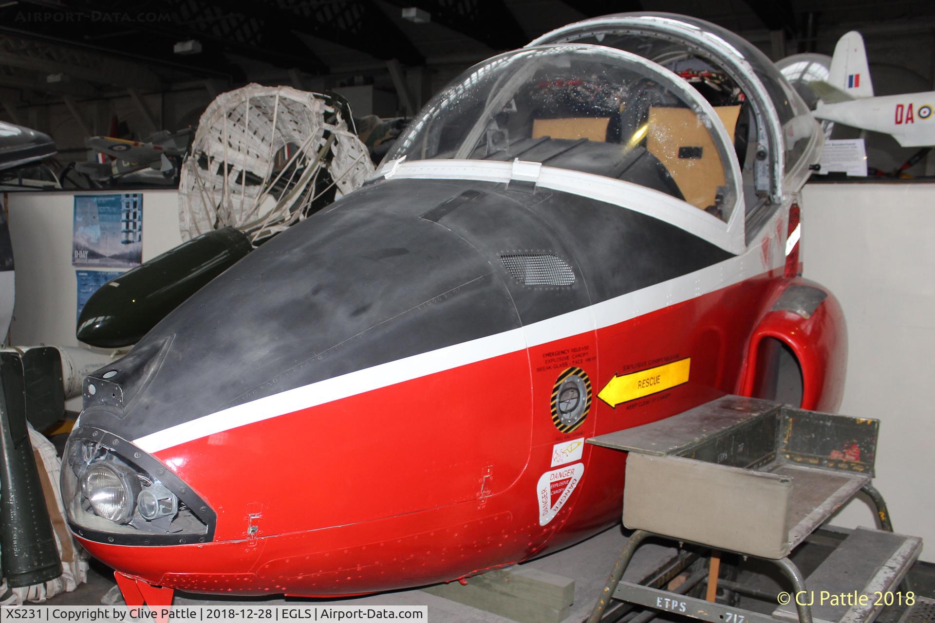 XS231, 1965 BAC 84 Jet Provost T.4 C/N PAC/W/23908, Cockpit - on display at the Boscombe Down Aviation Collection (BDAC) at Old Sarum Airfield , EGLS.