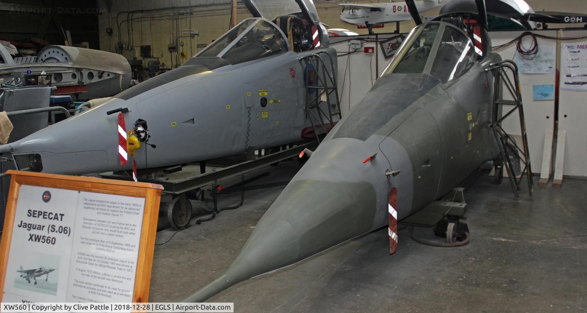 XW560, 1969 Sepecat Jaguar S C/N SO-6, Cockpit - on display at the Boscombe Down Aviation Collection (BDAC) at Old Sarum Airfield , EGLS.