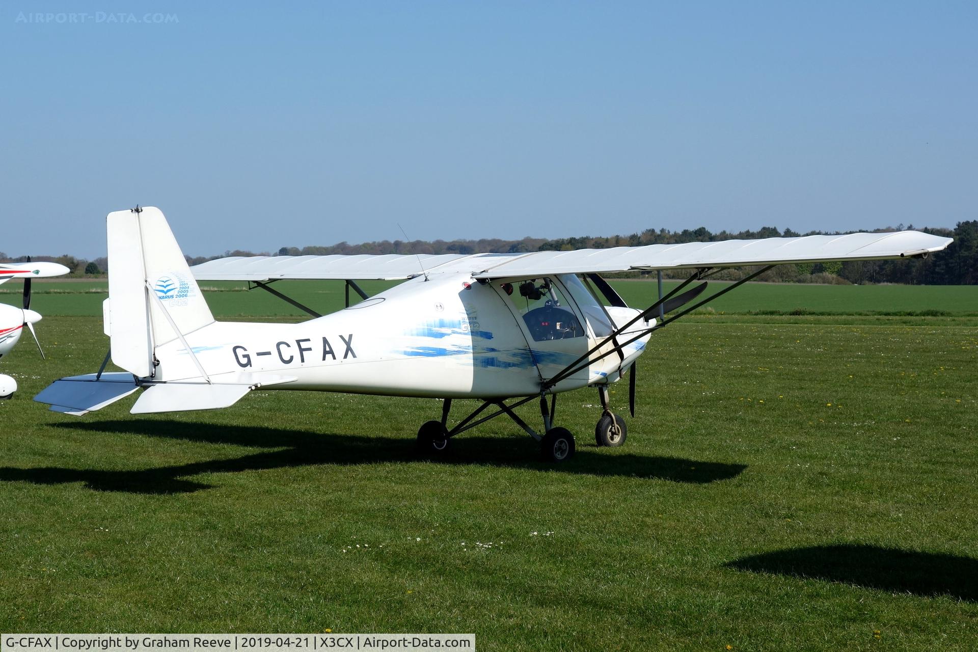 G-CFAX, 2007 Comco Ikarus C42 FB80 C/N 0712-6933, Parked at Northrepps.