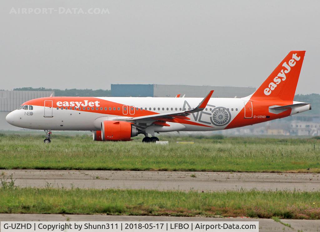 G-UZHD, 2017 Airbus A320-251NEO C/N 7841, Lining up rwy 32R for departure...