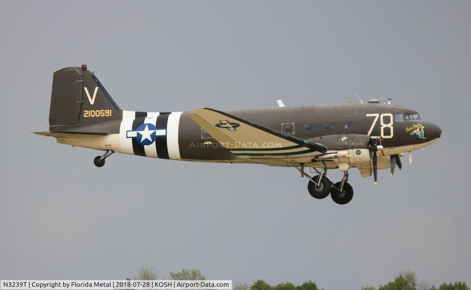 N3239T, 1943 Douglas DC3C-S1C3G (C-47A-65-DL) C/N 19054, Tico Belle