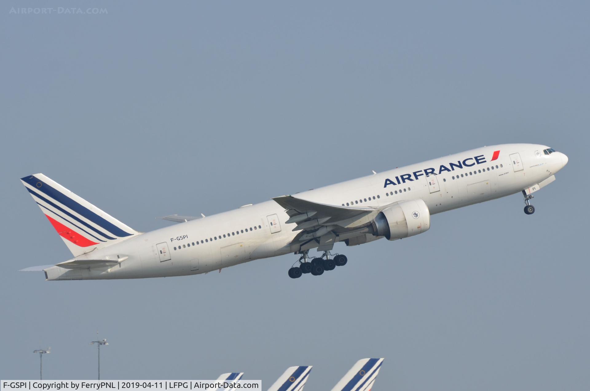 F-GSPI, 1999 Boeing 777-228/ER C/N 29008, Take-off of Air France B772