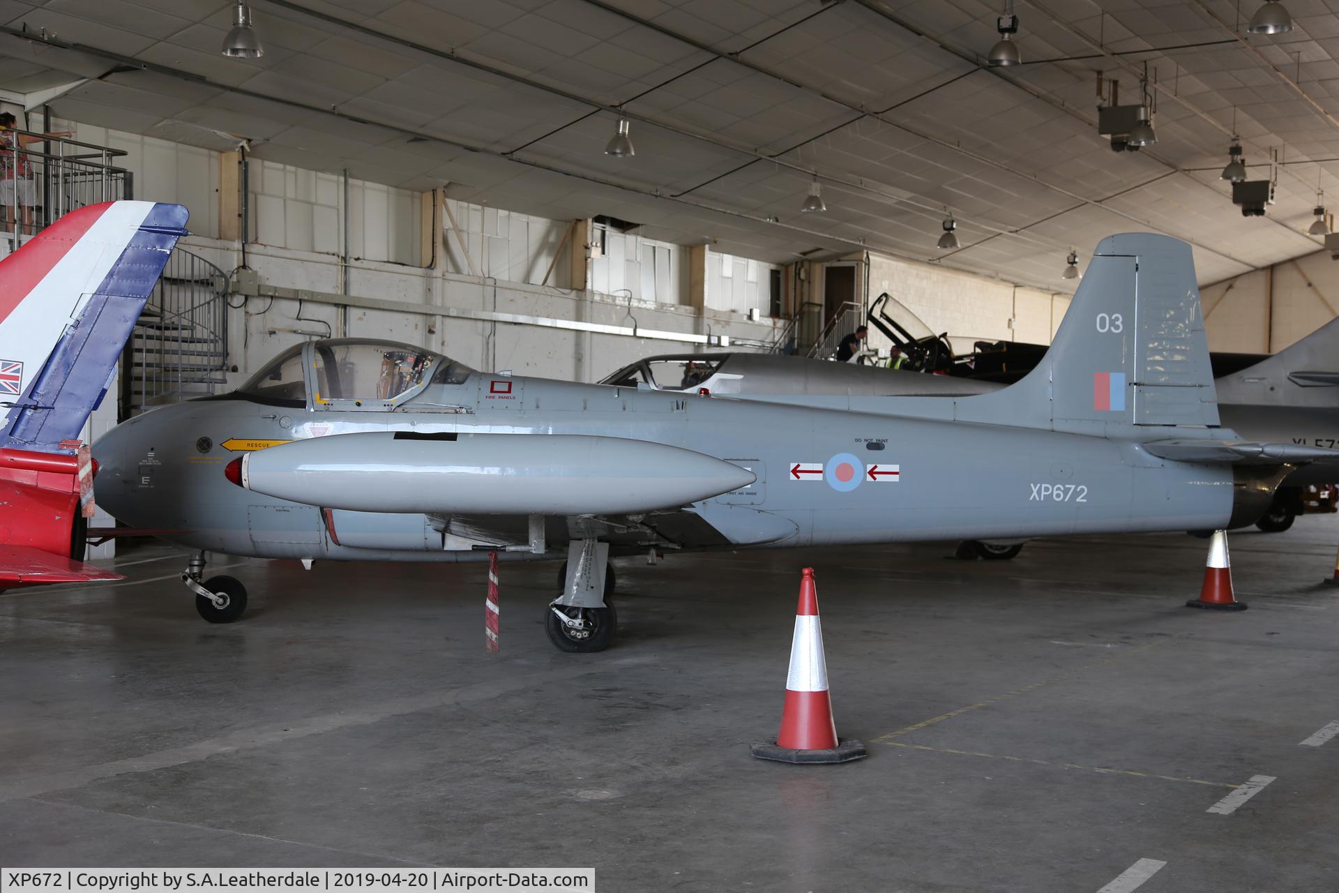 XP672, 1962 BAC 84 Jet Provost T.4 C/N PAC/W/17641, Now located at South Wales Aircraft Museum on the MOD St Athan site