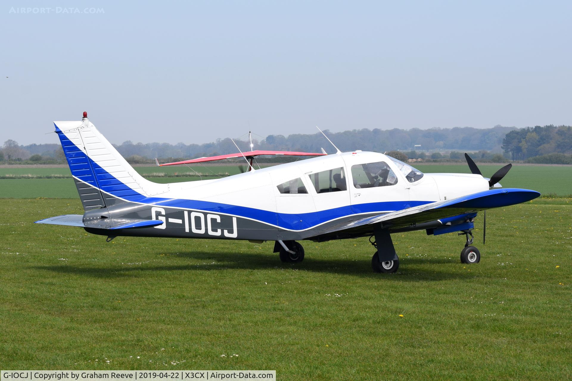 G-IOCJ, 1973 Piper PA-28R-200 Cherokee Arrow II C/N 28R-7335148, Parked at Northrepps.