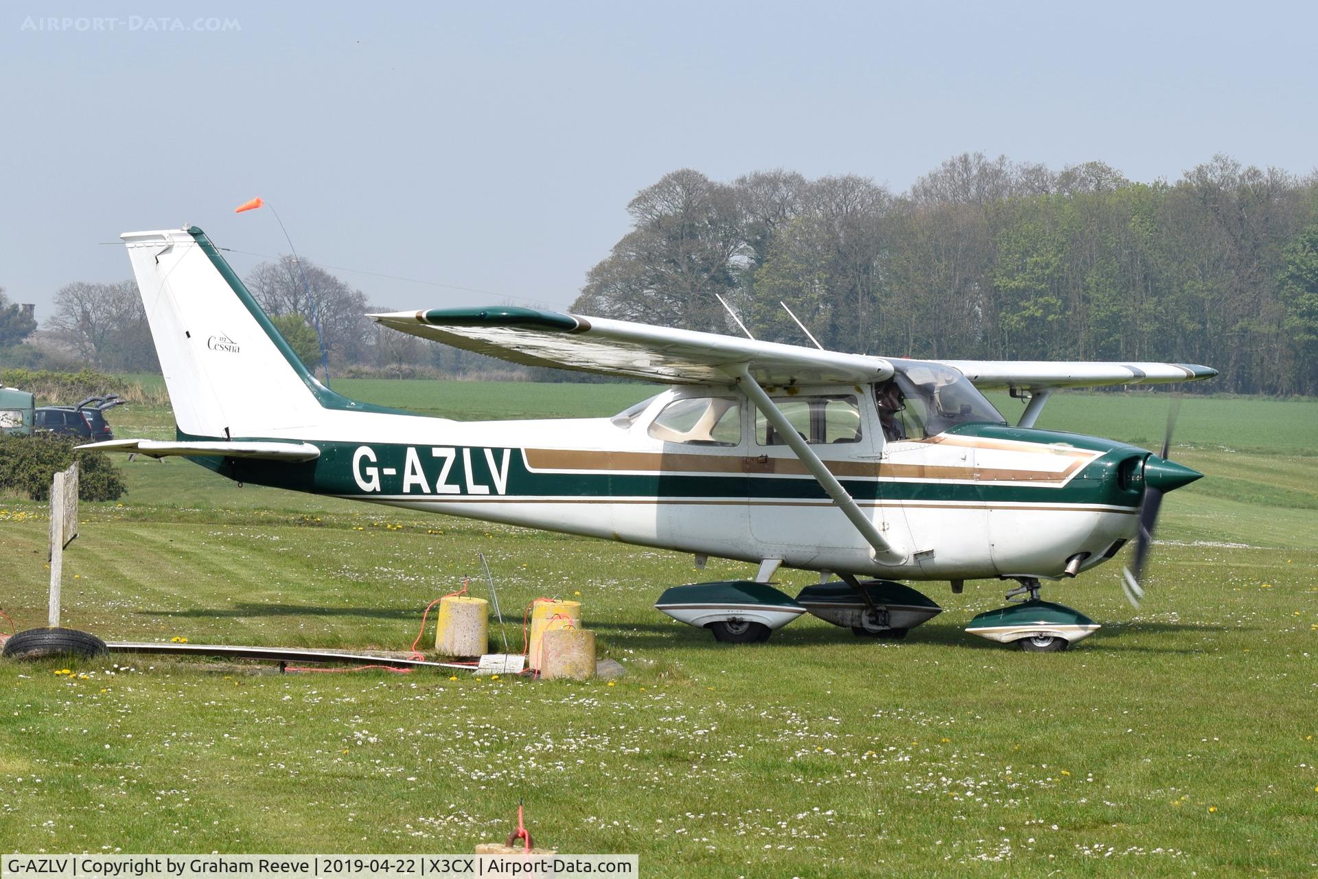 G-AZLV, 1969 Cessna 172K Skyhawk C/N 17257908, Just landed at Northrepps.