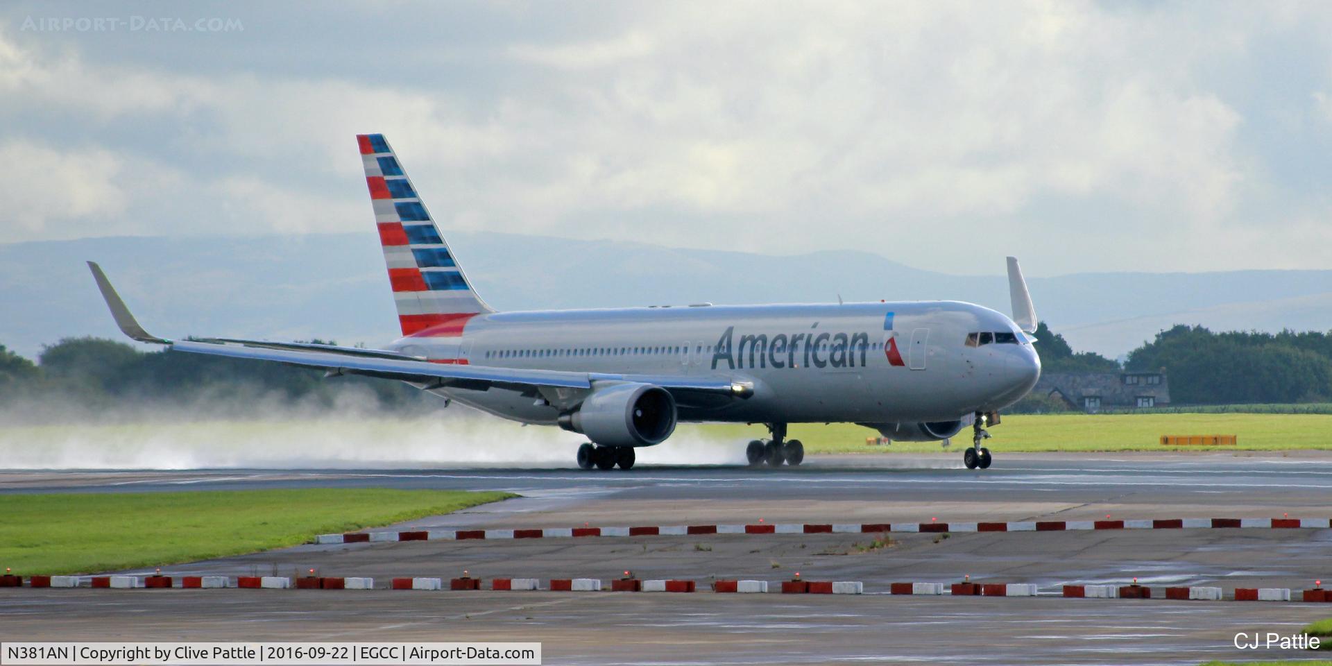 N381AN, 1993 Boeing 767-323 C/N 25450, @ EGCC