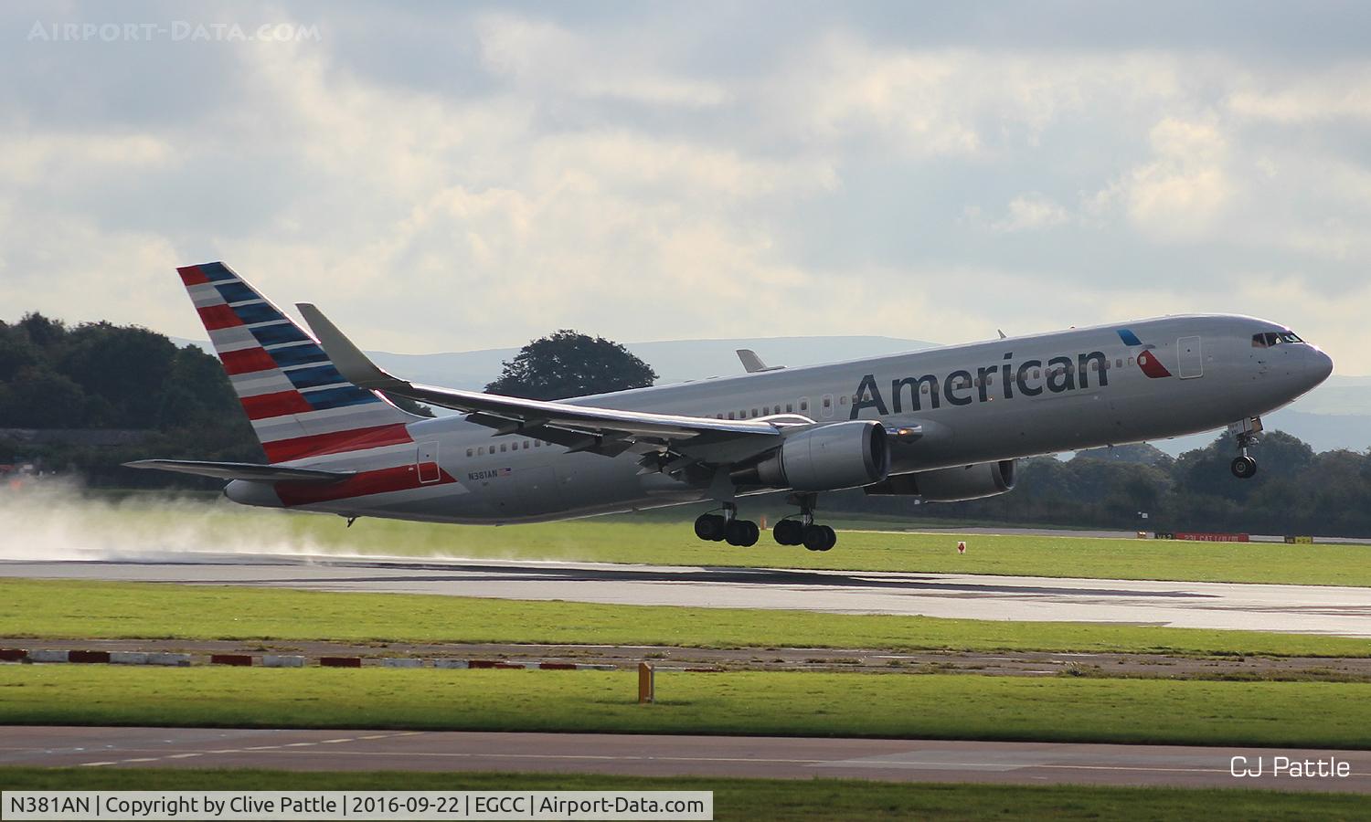 N381AN, 1993 Boeing 767-323 C/N 25450, @ EGCC