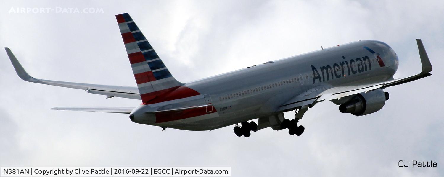 N381AN, 1993 Boeing 767-323 C/N 25450, @ EGCC