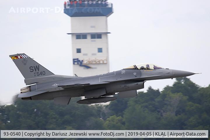 93-0540, 1993 Lockheed F-16C Fighting Falcon C/N CC-175, F-16CJ Fighting Falcon 93-0540 SW from 55th FS 