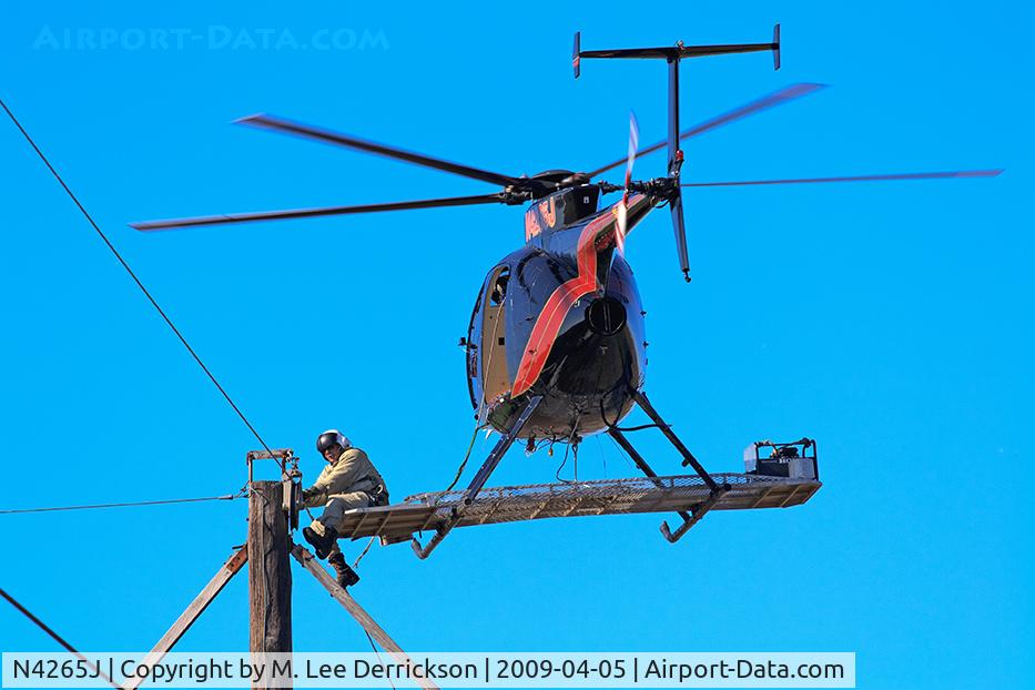 N4265J, 1979 Hughes 369D C/N 790542D, At work near Indian River Power Plant, Millsboro, DE