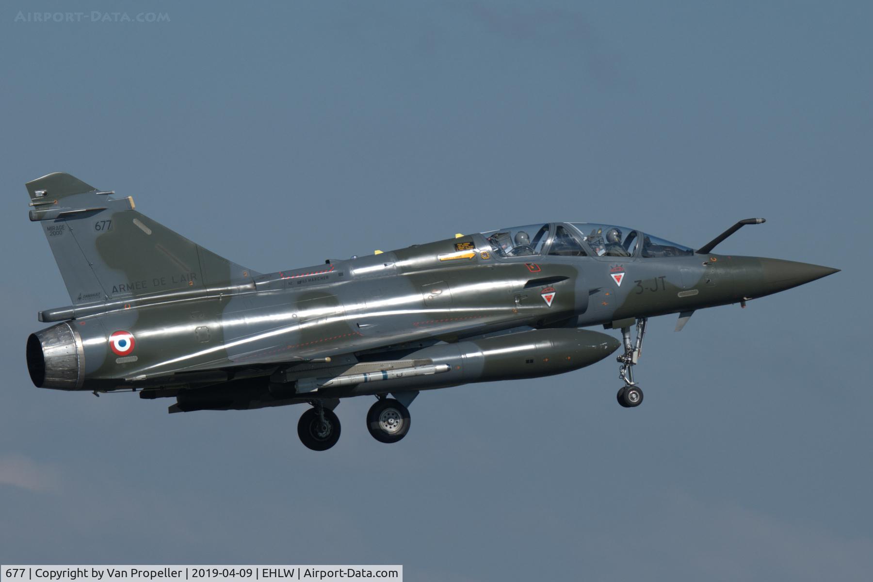 677, Dassault Mirage 2000D C/N 551, Armée de l' Air Dassault Mirage 2000D landing at Leeuwarden air base, the Netherlands, Frisian Flag 2019