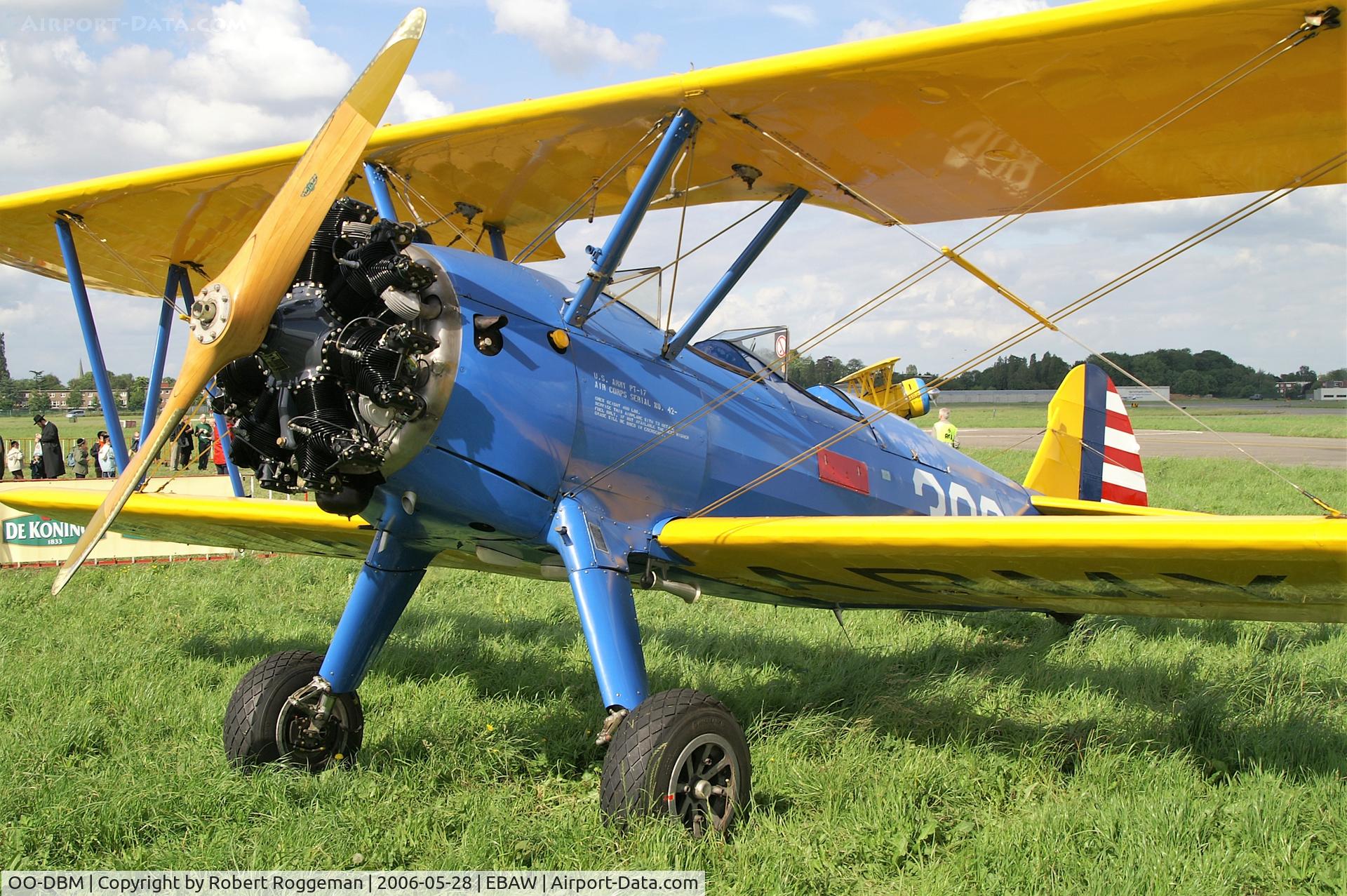 OO-DBM, 1942 Boeing PT-13D Kaydet (E75) C/N 75-5714, STAMPE FLY IN.308.U.S.ARMY.
