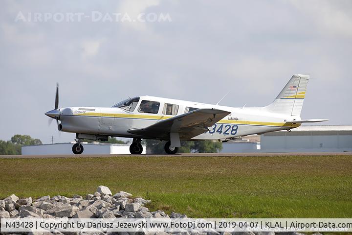 N43428, 1984 Piper PA-32R-301T Turbo Saratoga C/N 32R-8429007, Piper PA-32R-301T Saratoga  C/N 32R-8429007, N43428