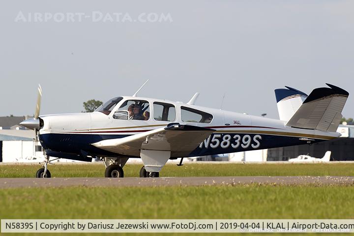 N5839S, 1964 Beech S35 Bonanza C/N D-7736, Beech S35 Bonanza  C/N D-7736, N5839S