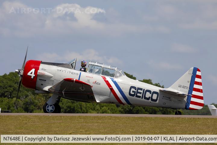 N7648E, 1942 North American SNJ-3 Texan C/N 78-6987, North American SNJ-3 Texan  C/N 786987 - Geico Skytypers, N7648E