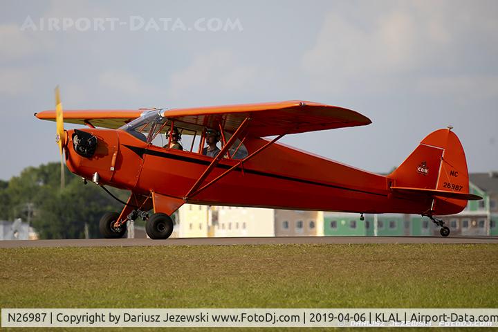 N26987, 1940 Piper J5A Cub Cruiser C/N 5-15, Piper J5A  C/N 43600, NC26987