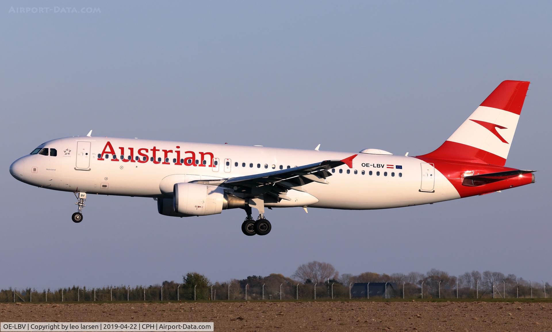 OE-LBV, 2000 Airbus A320-214 C/N 1385, Copenhagen 22.4.2019 L/D R-04L
