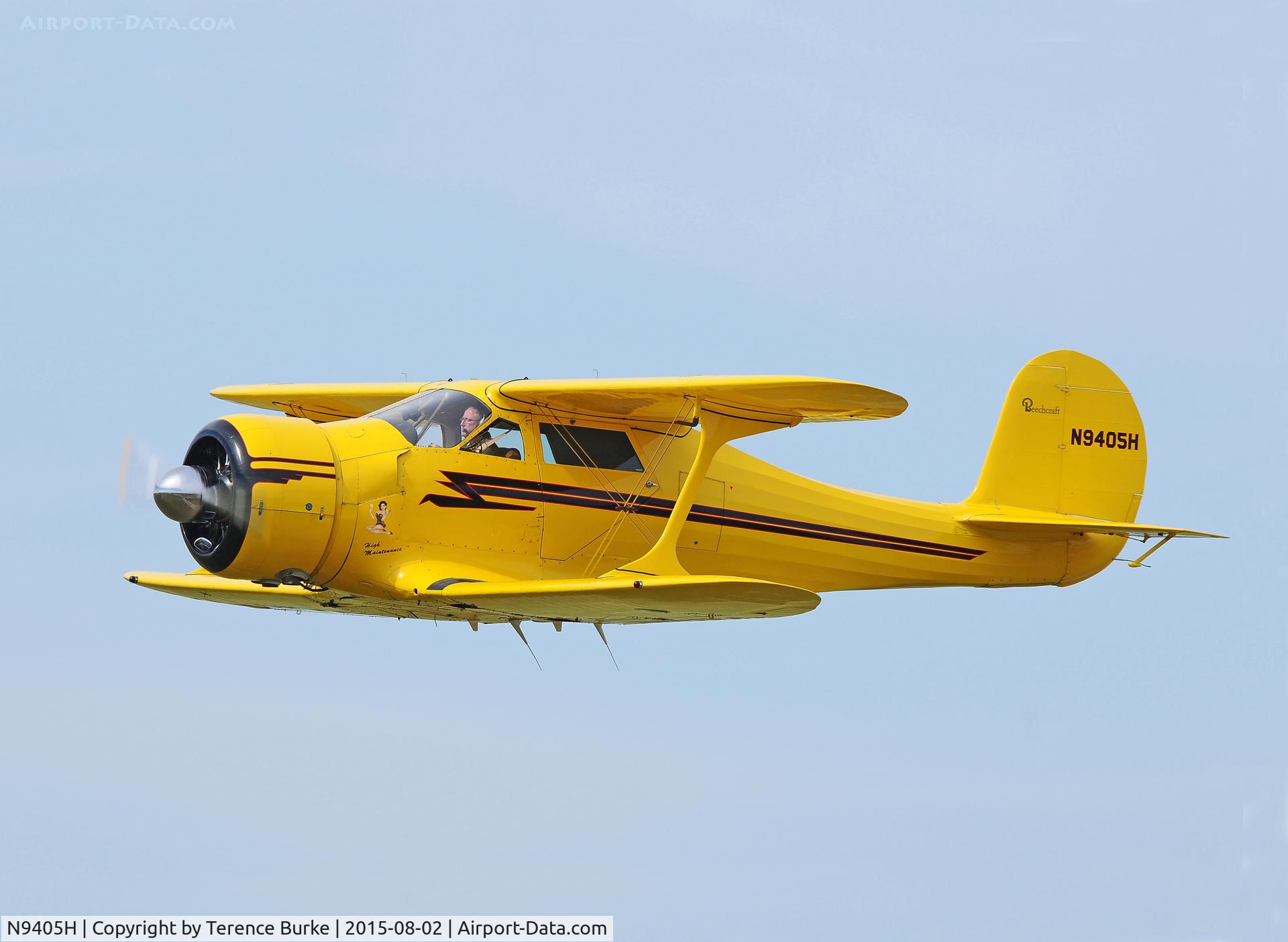 N9405H, 1943 Beech D17S Staggerwing C/N 4803, Old Buckenham 2014 Display Week end. (Sunday)