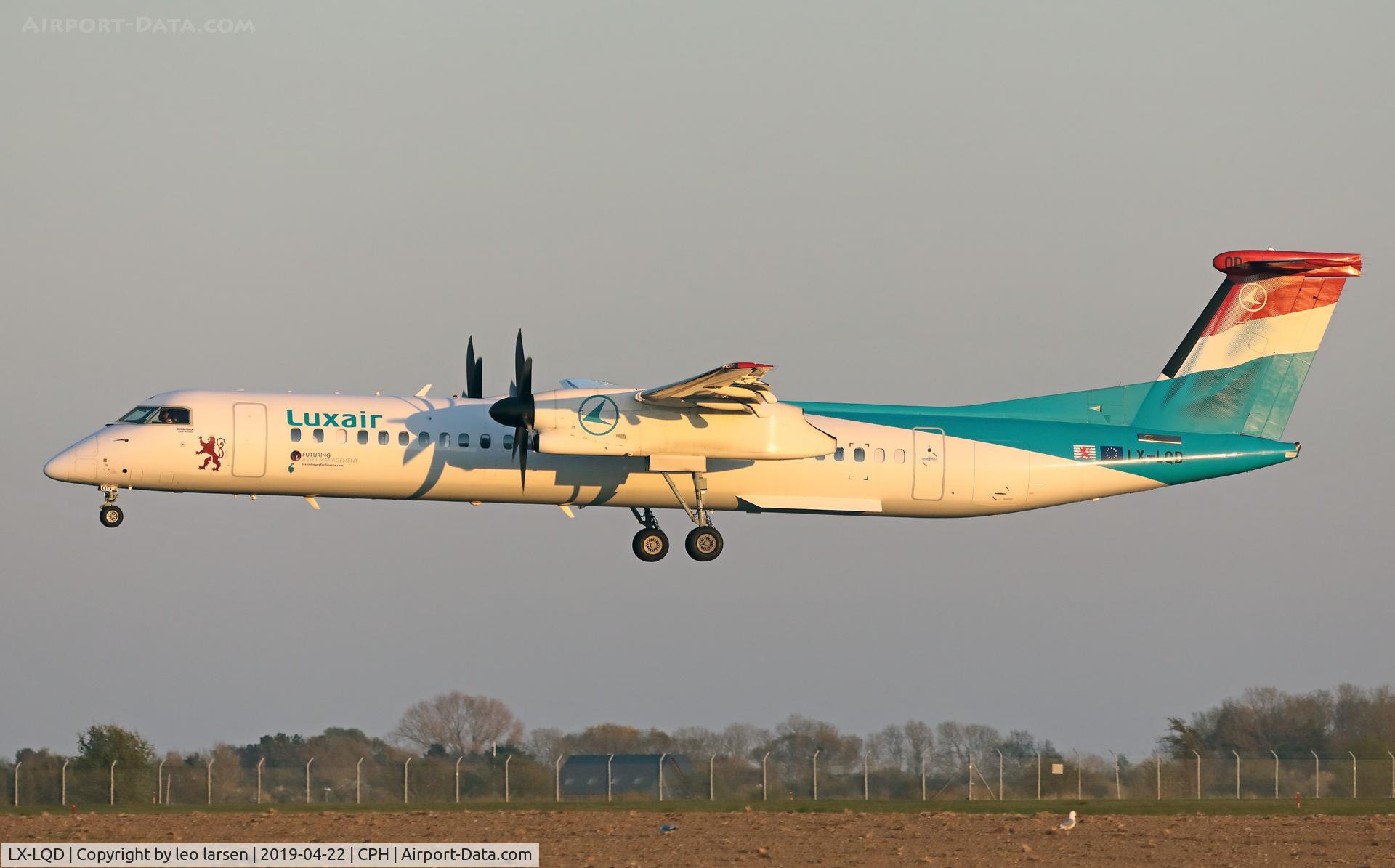 LX-LQD, 2016 De Havilland Canada DHC-8-402Q Dash 8 Dash 8 C/N 4525, Copenhagen 22.4.2019