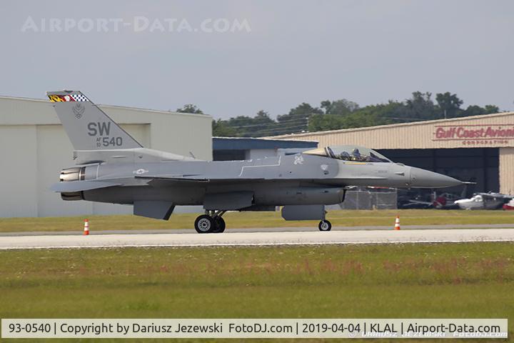 93-0540, 1993 Lockheed F-16C Fighting Falcon C/N CC-175, F-16CJ Fighting Falcon 93-0540 SW from 55th FS 