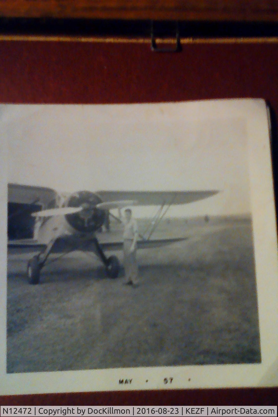 N12472, 1932 Waco UEC C/N 3638, My Father in front of 