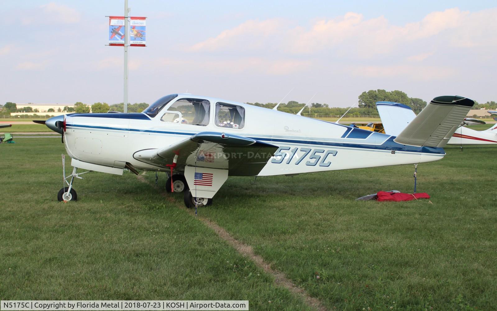 N5175C, 1950 Beech B35 C/N D-2400, Bonanza 35