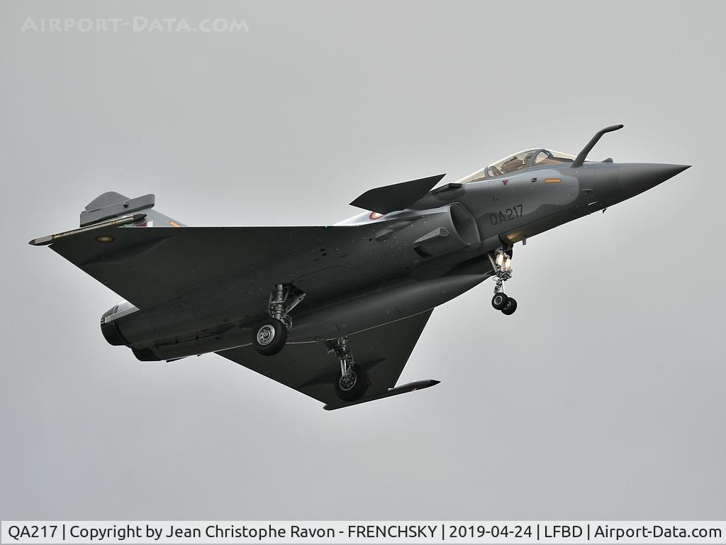 QA217, Dassault Rafale EQ C/N EQ08, callsign 