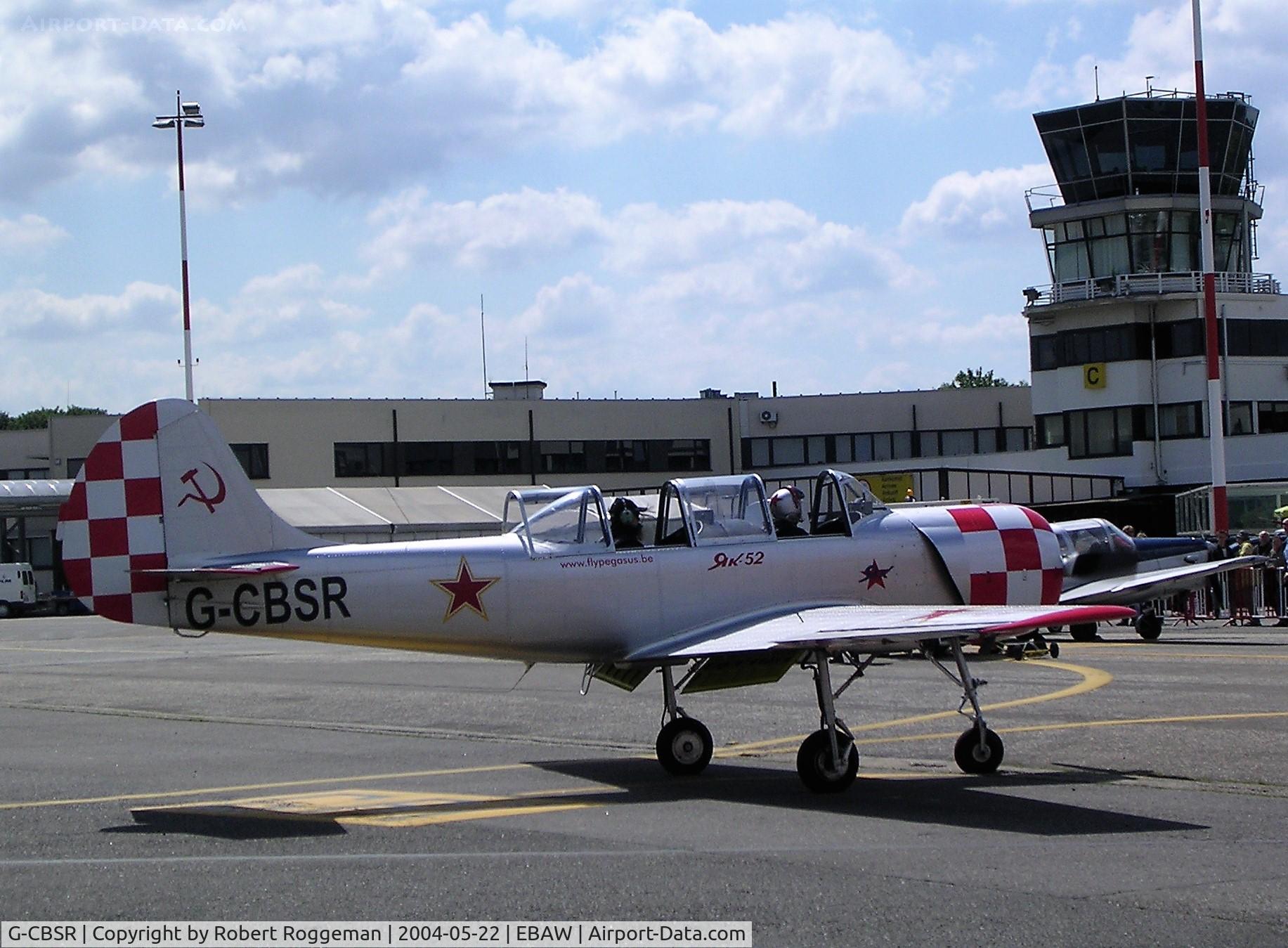 G-CBSR, 1987 Bacau Yak-52 C/N 877913, STAMPE FLY IN.