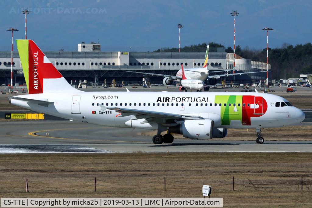 CS-TTE, 1998 Airbus A319-111 C/N 821, Taxiing. Scrapped in december 2020