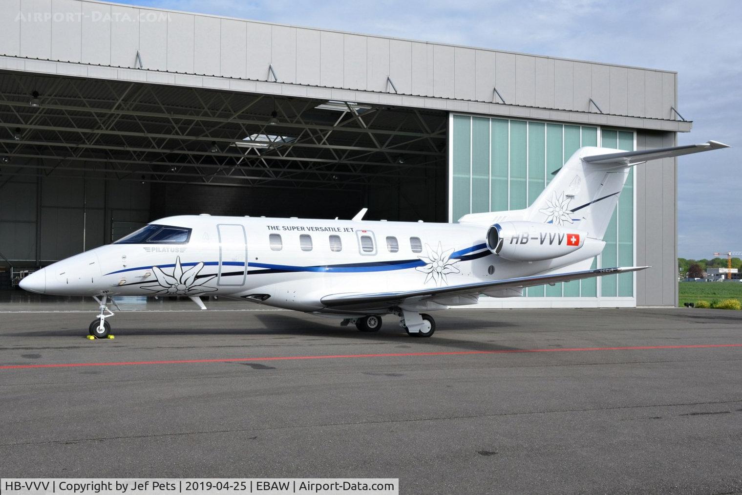 HB-VVV, 2018 Pilatus PC-24 C/N 124, At Antwerp Airport.